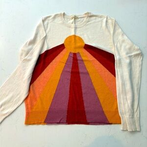 Marine Layer Women's Sunburst Sweater in Cream and Multicolor